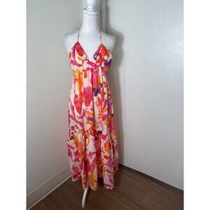 Zara Pink Floral Sundress Sz s